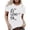 White, variant on Womens Tees Short Sleeve Crew Neck Print Comfort Beach Vacation Essentials,Black.L