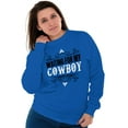 thumbnail image 3 of Cowgirls Dont Cry Pretty Southern Women Crewneck Sweatshirt Brisco Brands L, 3 of 7