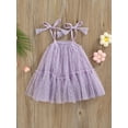 thumbnail image 4 of Franhais Infant Girl Sleeveless Dress with Mesh Adjustable Shoulder Straps Little Princess Summer Clothing, 4 of 7