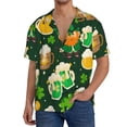 thumbnail image 3 of Disketp Men's Hawaiian St Patrick's Day10 Print Shirts Button Down Holiday Beach Shirts-3X-Large, 3 of 7