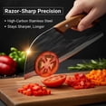 thumbnail image 2 of Multifunctional Stainless Steel Labor-Saving Kitchen Knife, Hand Forged Meat Cleaver with Ergonomic Finger Hole, Professional Chef Knife for Meat Cutting, Vegetable Slicing, Camping, 2 of 9