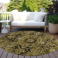 thumbnail image 6 of Addison Rugs Chantille Indoor/Outdoor Traditional Oriental Brown Washable Round Rug, 8' x 8', 6 of 6