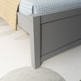 thumbnail image 5 of UHOMEPRO Wood Twin Size Platform Bed with 2 Storage Drawers, Pine Wood Bed with Headboard, Modern Twin Size Bed Frame with Wood Slats Support, No Box Spring Needed, Gray, 5 of 10