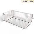 thumbnail image 4 of Bellemave Twin Montessori Bed Frame, Wood Twin Size Floor Bed with High Fence Rails, Twin Beds Frame for Bedroom Playroom (White), 4 of 8
