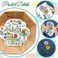 thumbnail image 3 of 4 Sheets 11.7x8.3inch Colorful Wildflowers Butterfly Stick and Stitch Water Soluble Stabilizer Hand Embroidery for DIY Sewing Embroidery Adhesive Hand Sewing Stabilizers Non-Woven Fabric, 3 of 7