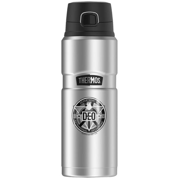 Supergirl Deo Emblem, THERMOS STAINLESS KING Stainless Steel Drink Bottle, Vacuum insulated & Double Wall, 24oz