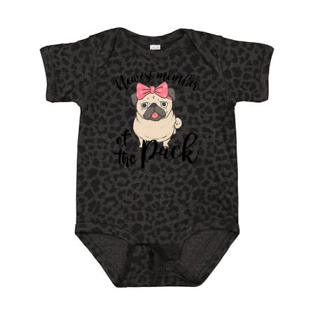 

Inktastic Pug - Newest Member of the Pack Gift Baby Girl Bodysuit
