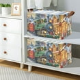 thumbnail image 6 of Ryvnso Train in Winter Christmas Storage Bins Large Basket Foldable Cube Toys Organizer with Handles 1 PC, 6 of 7