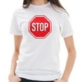 thumbnail image 3 of Oversized Stop Sign Graphic Design Deluxe Jersey T-Shirt - White 3XL, 3 of 4