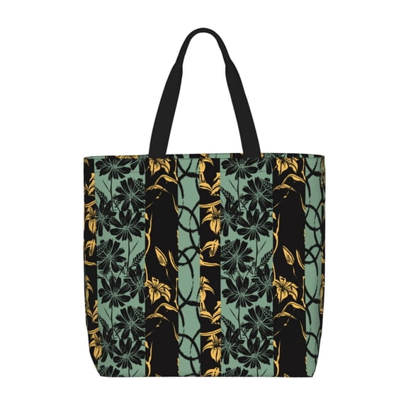 Rateoe Lilies Flowers Print Lightweight Tote Bag for Women, Water-Resistant Shoulder Bag with Zipper, Spacious Casual Handbag for Work, School, Shopping