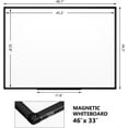 thumbnail image 3 of Magnetic Dry Erase Whiteboard - 46 x 33 Inch White Board - 4 x 3 Large Wall-Mounted Board with Black Aluminum Frame, 1 Magnetic Eraser, 2 Pen, Detachable Marker Tray, 6 Magnets, 3 of 16