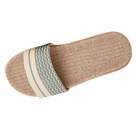 

uikmnh Women Slippers Slippers For Women Breathable Bohemia Beach Slip On Shoes Flats Casual Sandals Mint Green 7.5