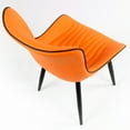 thumbnail image 4 of Kidol & Shellder Dining Chairs Set of 2 Soft Leather Dining Room Chairs with Sleek Metal Legs,Orange, 4 of 9