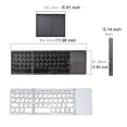 thumbnail image 3 of Inteprter Teclado plegable Teclados de escritorio inalámbricos recargables Suministros de computadora Comodidad Accesorios de oficina Dulce Videojuegos y accesorios Blanco, 3 of 6