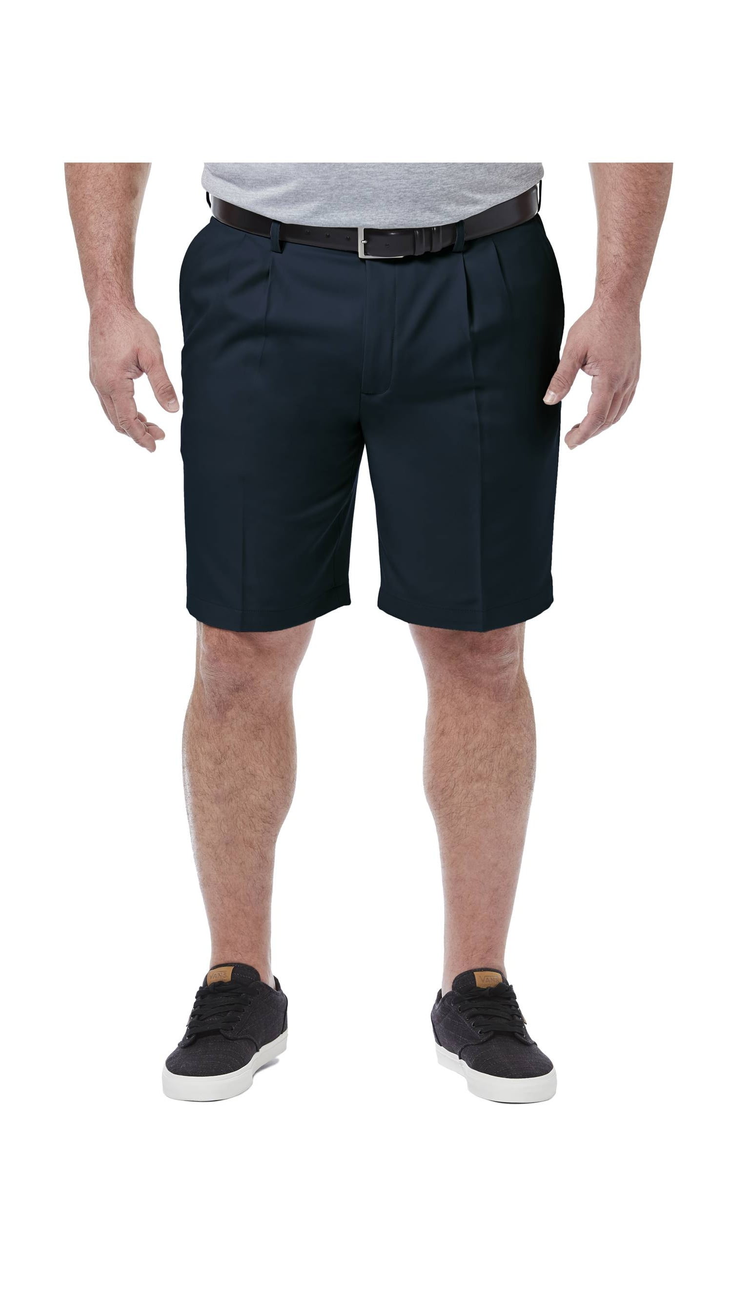 Haggar - Men's Big & Tall Cool 18® Pro Pleat Front Shorts Regular Fit ...