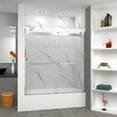 thumbnail image 2 of Transolid BRP606208C-T-MB 62" High X 60" Wide Bypass Frameless Shower Door - Black, 2 of 7
