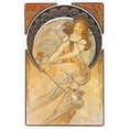 thumbnail image 2 of Mucha, Alphonse 17x24 White Modern Wood Framed Museum Art Print Titled - Painting, 2 of 4