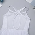 thumbnail image 4 of Yartina Girls Mesh Splice Sleeveless Lyrical Chiffon Irregular Ballet Dance Dress Modern White XXL, 4 of 6