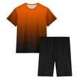 thumbnail image 4 of RQYYD 2 Piece Outfits for Women Workout Biker Shorts Set Summer Casual Sweatsuits Gradient Oversized T-Shirt Tracksuit Sets 2024, 4 of 5