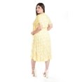 thumbnail image 2 of Vestido cruzado con textura Roman Fashion /Tallas Extras, 9234 (Amarillo) amarillo 42, 2 of 6