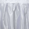 thumbnail image 2 of Efavormart White Satin Table Skirt for Kitchen Dining Catering Wedding Baby Shower Birthday Party Decorations Events 21ft, 2 of 7