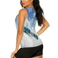 thumbnail image 3 of Fotbe Christmas Snowman In The Snow Blusas Sin Mangas para Mujer – Estilo Casual, Corte Suelto, Slim-Fit, Cuello Redondo Deportivo, Tops de Verano para Gimnasio y Yoga-Medium, 3 of 7
