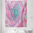 thumbnail image 1 of Marble Tapestry, Abstract Whirling Waves Digital Art Modern Colorful Fractal Forex Print, Fabric Wall Hanging Decor for Bedroom Living Room Dorm, 5 Sizes, Pink and Turquoise, by Ambesonne, 1 of 1