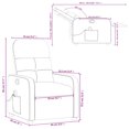 thumbnail image 4 of vidaXL Fauteuil Inclinable de Massage en Tissu Gris Clair, 4 of 5