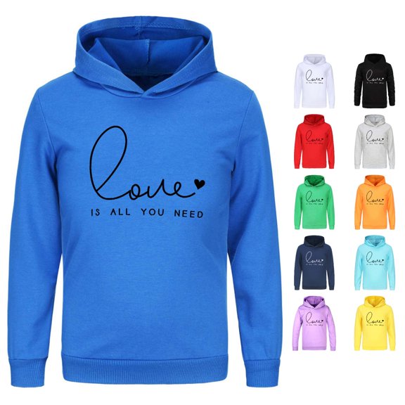 Vividxx Hoodies For Girls Toddler Long Sleeve Letter Print Hoodie Warm Kids Pullovers Tops Fashion Clothes 2-3 Years