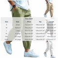 thumbnail image 3 of Cargo Pants For Men, Pants for Men Straight Leg Linen Pants Elastic Waist Drawstring Trousers Casual Beach Bussiness Dress Loose Fit Pant with Pockets Khaki XXXL, 3 of 8