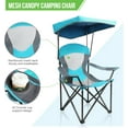 thumbnail image 4 of ChicCrest Heavy Duty Canopy Lounge Chair Sunshade Hiking Travel Chair with Cup Holder Enamel Blue, 4 of 8