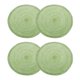 thumbnail image 1 of Uxcell 4 piezas de manteles trenzados redondos de 12" - Manteles redondos antideslizantes para mesas de comedor, lavables, con aislamiento térmico, manteles tejidos, verdes, 1 of 7