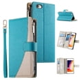 thumbnail image 1 of Funda cartera GANGXUN para iPhone SE 2020/2022 , cuero PU con tarjetero, cremallera, correa de mano, soporte y protección 396°, 1 of 6