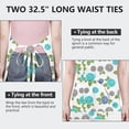thumbnail image 6 of Pioneer Flower Floral Print Pattern Apron for Women and Men, Cotton Linen Waterproof with Pockets, Adjustable, 33x27 Inch for Kitchen, Gardening, BBQ, Salon, 6 of 6