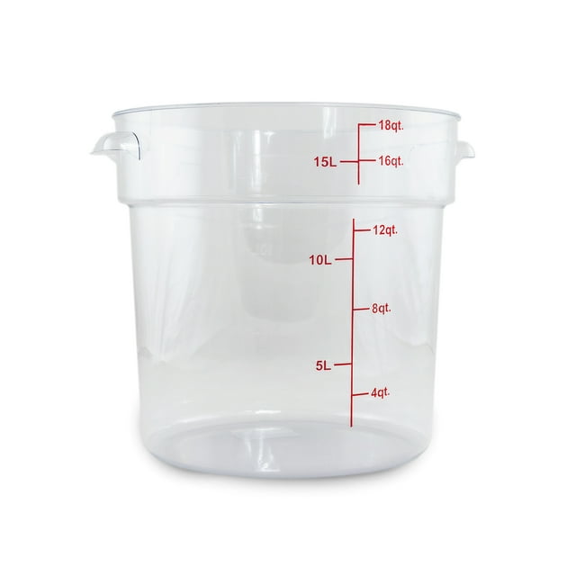 Recipiente de Policarbonato Caledonia Graduado Redondo 18 Qt