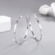 thumbnail image 3 of Pendientes de aro de plata 925 para mujer, 30 mm, aros grandes y ligeros, ideales para regalar., 3 of 6