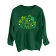 thumbnail image 4 of Charella Sweatshirts for Women St Patricks Day Decorations Long Sleeve Crewneck Tops 2024 Trendy T-shirt,Green,XL, 4 of 5