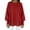 Red, variant on ManxiVoo Women's Blouson Sleeve Sweater Crewneck Pullover with Chiffon Hem Side Slit Detail Casual Chic Fall Top L Size Black