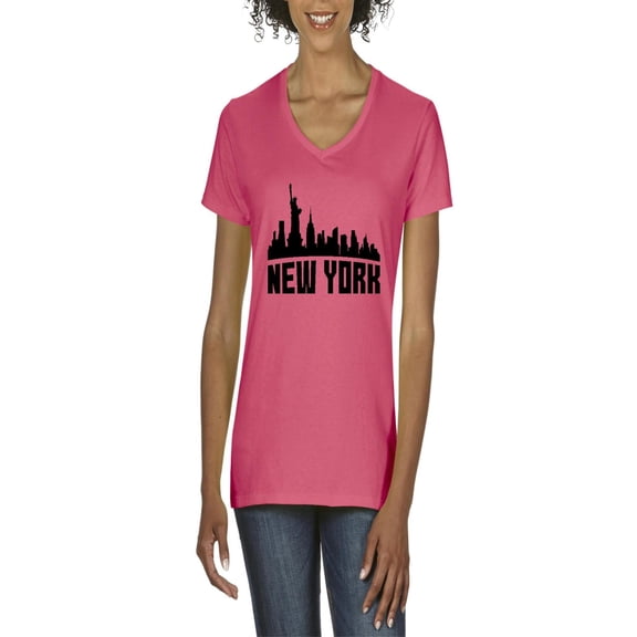 NIB - Women's T-Shirt V-Neck Short Sleeve - New York City