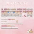 thumbnail image 4 of Alikpop 148 Keys MAO Profile Cute Ragdoll Cat Keycaps, Custom Set for 100% 75% 65% 60% Mechanical Keyboards, Cream Pink, 4 of 7