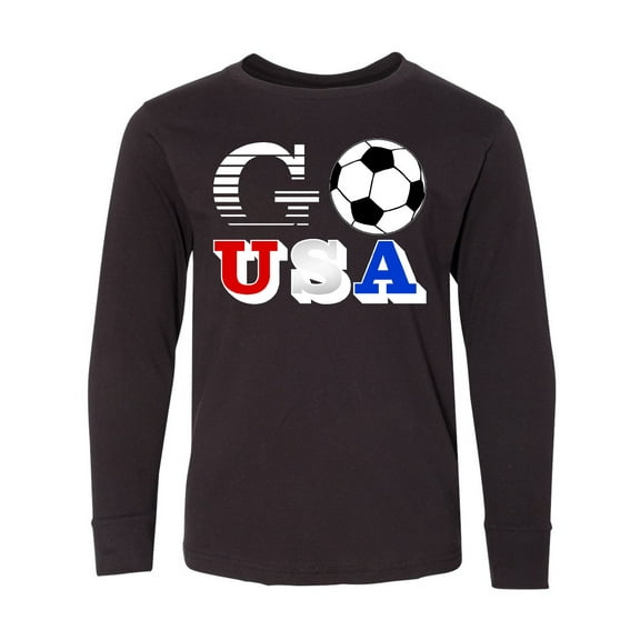 Inktastic Go, USA- Soccer, Football Long Sleeve Youth T-Shirt