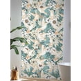 thumbnail image 4 of Sheer Curtains 108 Inches Long, Spring Flowers Semi Sheer Curtains Light Filtering Window Treatment, Vintage Chic Botanical Florals Birds Privacy Voile Drapes for Living Room Bedroom 52x108 Inch, 4 of 7