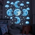thumbnail image 4 of Fmxomd Glow in The Dark Moon Wall Decals Luminous Cloud Moon Star Wall Sticker Glow in The Dark Stickers for Ceiling Boho Wall Decor for K-i-ds B-o-ys G-i-r-ls Bedroom, 4 of 5