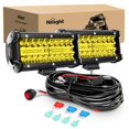 thumbnail image 1 of Barra de luces LED Nilight de 6,5" ámbar 120W combo spot y flood, 1 of 8