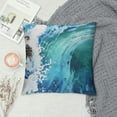thumbnail image 2 of COMIO  Sea Wave Lumber Pillow Cases Watercolor Painting Ocean Storm Landscape  Lumber Decorative Throw Cushion Cover Pillowcases for Bed Sofa Oblong Rectangle, 2 of 5