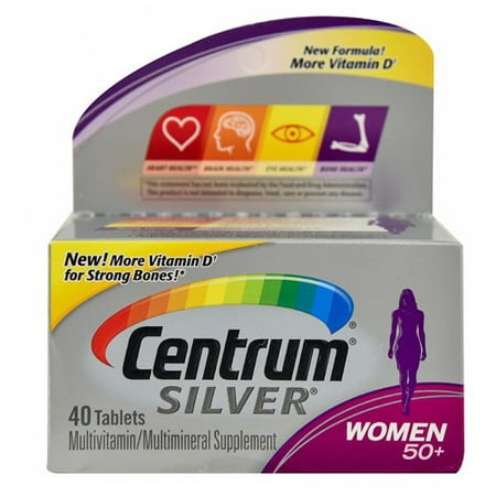 Centrum Argent Femmes multivitamines / Supplément Multiminéraux (40 ct Box)