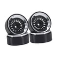 thumbnail image 2 of Bunblic 4 Pieces Aluminium Rims RC Wheel Rim Hub Metal 1.3'' RC Tire Wheel for 1:18 1:24 RC SCX24 Truck Hobby Vehicle DIY Modified argent, 2 of 8