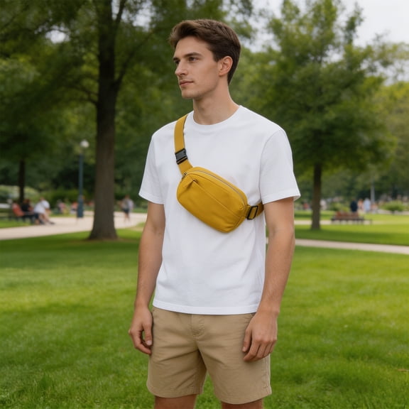 Portable Chest Bag Shoulder Sling Bag Nylon Crossbody For Outdoor Sports Phone Essentials