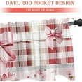 thumbnail image 6 of Pink Kitchen Curtains Cute Bathroom Bedroom Living Room Decoration Bowknot Blackout Drapes Vintage Floral Rod Pocket 1 Panel Retro Plaid Windows Treatment Valances 54x18 in, 6 of 6