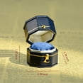 thumbnail image 4 of TAIMY Engagement Ring Box, Vintage Octagonal Ring Box, Single Slot Design, Suitable for Weddings, Proposals, Engagements(Blue), 4 of 6